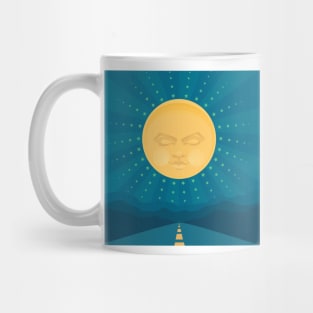 Sleeping Moon over Mountains Mug